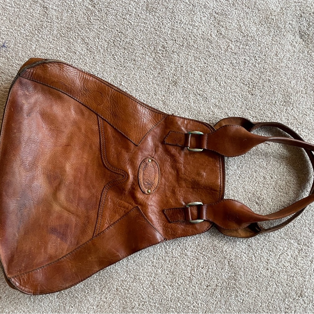 Elegant Brown Leather Tote Bag